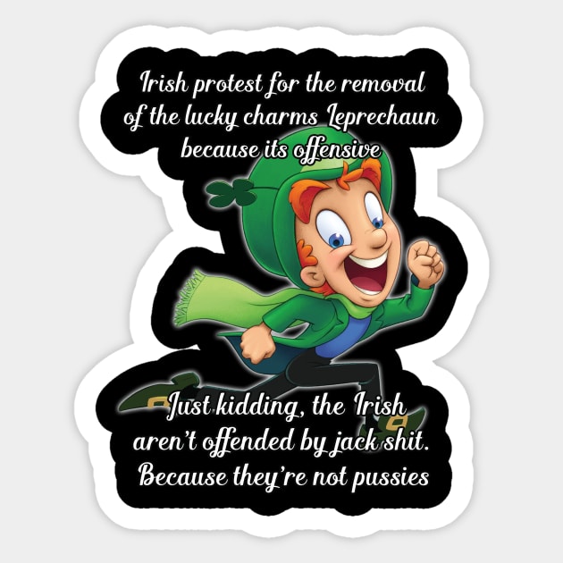 Irish lucky charms happy Sticker by tabaojohnny